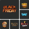 Logotipos Logo Black Friday PNG 3D