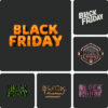 Logotipos Logo Black Friday PNG 3D