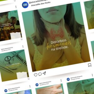 Pack de Artes para Consultório Médico Editáveis no Canva Posts Prontos para Redes Sociais Social Media com Títulos e Legendas