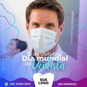 Artes para Odonto Editáveis no Canva _ Posts Prontos com Títulos e Legendas para Facebook e Instagram