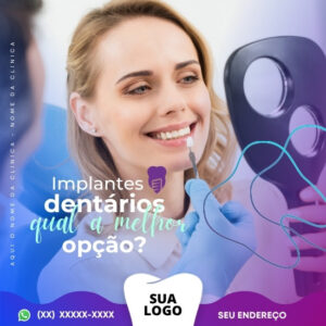 Artes para Odonto Editáveis no Canva _ Posts Prontos com Títulos e Legendas para Facebook e Instagram