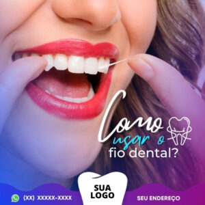 Artes para Odonto Editáveis no Canva _ Posts Prontos com Títulos e Legendas para Facebook e Instagram