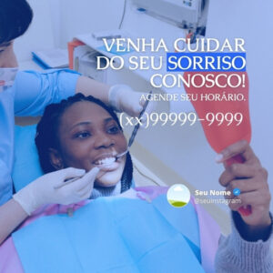 Artes para Redes Sociais de Dentistas _ 10 Templates Editáveis no Canva + Legendas Profissionais