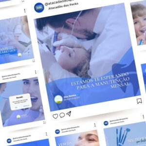 Artes para Redes Sociais de Dentistas _ 10 Templates Editáveis no Canva + Legendas Profissionais