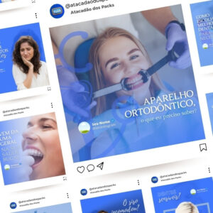 Artes para Redes Sociais de Dentistas _ 10 Templates Editáveis no Canva + Legendas Profissionais