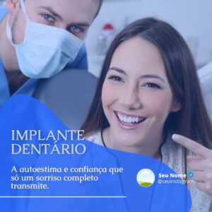Posts e Templates Prontos para Dentistas _ Pack Canva Editável com Artes + Legendas para Instagram e Facebook