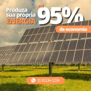 Pack de Artes para Empresa de Energia Solar Editáveis no Canva Posts Prontos para Redes Sociais Social Media Facebook e Instagram com Títulos e Legendas