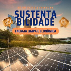 Pack de Artes para Energia Solar Editáveis no Canva Posts Prontos para Redes Sociais Social Media Facebook e Instagram com Títulos e Legendas