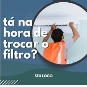 Pack de Artes para Manutenção de Ar Condicionado Editáveis no Canva Posts Prontos para Redes Sociais Social Media Facebook e Instagram com Títulos e Legendas