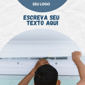 Pack de Artes para Manutenção de Ar Condicionado Editáveis no Canva Posts Prontos para Redes Sociais Social Media Facebook e Instagram com Títulos e Legendas