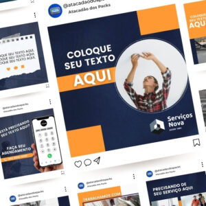 Pack de Artes para Marido de Aluguel Editáveis no Canva Posts Prontos para Redes Sociais Social Media Facebook e Instagram com Títulos e Legendas