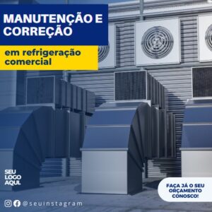 Pack de Artes para Técnico de Manutenção de Ar Condicionado Editáveis no Canva Posts Prontos para Redes Sociais Social Media Facebook e Instagram com Títulos e Legendas