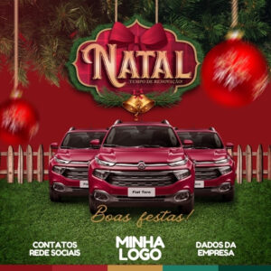 Pack de Artes para Promoções de Natal Editáveis no Canva Posts Prontos para Redes Sociais Social Media Facebook e Instagram com Títulos e Legendas