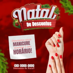 Pack de Artes para Promoções de Natal Editáveis no Canva Posts Prontos para Redes Sociais Social Media Facebook e Instagram com Títulos e Legendas