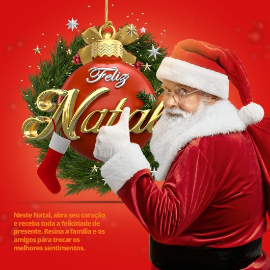 Pack de Artes Feliz Natal Editáveis no Canva Posts Prontos para Redes Sociais Social Media Facebook e Instagram com Títulos e Legendas