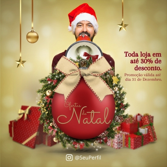 Pack de Artes Feliz Natal Editáveis no Canva Posts Prontos para Redes Sociais Social Media Facebook e Instagram com Títulos e Legendas