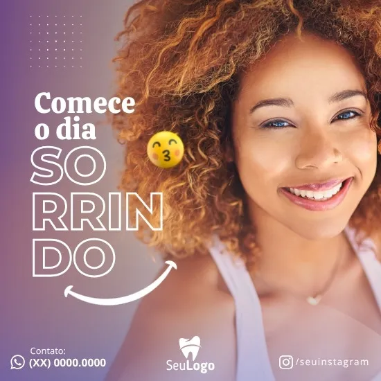 Artes para Clínica Odontológica Editáveis no Canva _ Posts Prontos com Títulos e Legendas para Facebook e Instagram