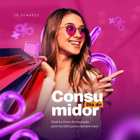 Pack de Posts Prontos Dia do Cliente Semana do Consumidor Editáveis no Canva