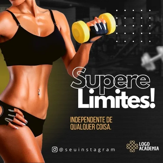 Imagem do Produto Pack de Posts Prontos para Academias, Crossfit e Personal Trainer com Artes Editáveis no Canva