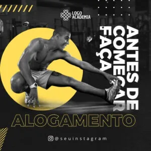 Imagem do Produto Pack de Posts Prontos para Academias, Crossfit e Personal Trainer com Artes Editáveis no Canva