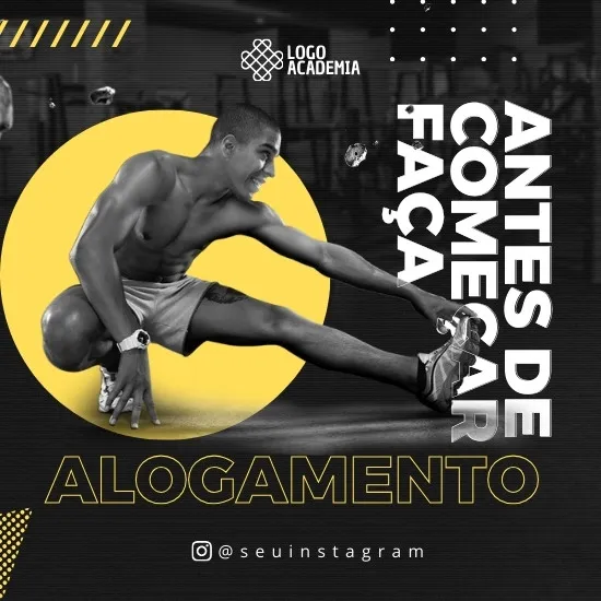 Imagem do Produto Pack de Posts Prontos para Academias, Crossfit e Personal Trainer com Artes Editáveis no Canva