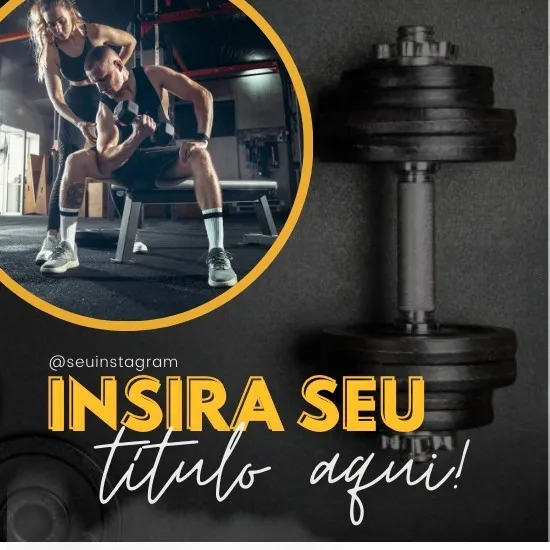 Imagem do Produto Pack de Posts Prontos para Academias, Crossfit e Personal Trainer com Artes Editáveis no Canva