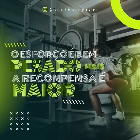 Imagem do Produto Pack de Posts Prontos para Academias, Crossfit e Personal Trainer com Artes Editáveis no Canva