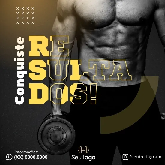 Imagem do produto Pack de Posts Prontos para Academias, Crossfit e Personal Trainer com Artes Editáveis no Canva