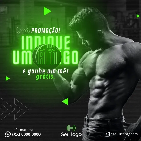 Imagem do produto Pack de Posts Prontos para Academias, Crossfit e Personal Trainer com Artes Editáveis no Canva