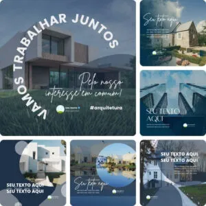 Imagem do Produto Pack de Posts Prontos para Arquitetura com Artes Editáveis no Canva