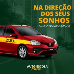 Imagem do Produto Pack de Posts Prontos para CFC Autoescola Centro de Formação de Condutores Artes Editáveis no Canva