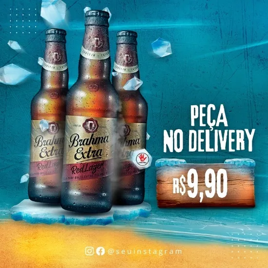 Imagem do Produto Pack de Posts Prontos para Depósito e Delivery de Bebidas com Artes Editáveis no Canva