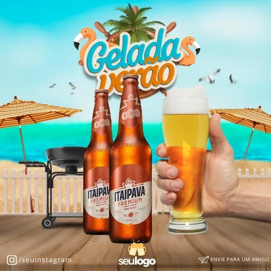 Imagem do Produto Pack de Posts Prontos para Depósito e Delivery de Bebidas com Artes Editáveis no Canva