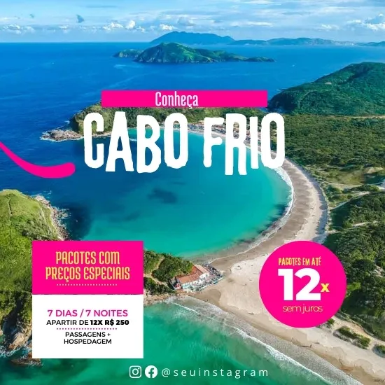 Pack de Posts Prontos para Agência de Turismo & Viagens Editáveis no Canva