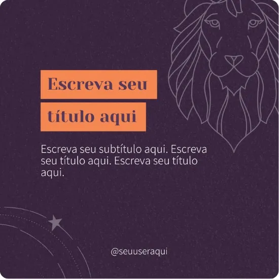 Posts Prontos para Astrologia Pack de Artes Editáveis no Canva