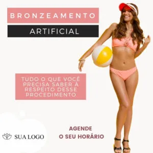 Imagem do Produto Posts Prontos para Clínica de Bronzeamento Editáveis no Canva Pack com 20 Artes
