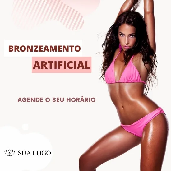 Imagem do Produto Posts Prontos para Clínica de Bronzeamento Editáveis no Canva Pack com 20 Artes