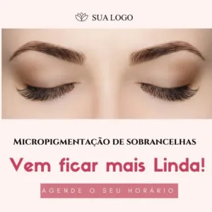 Imagem do Produto Pack de Posts Prontos para Design de Sobrancelhas Editáveis no Canva com Títulos e Legendas