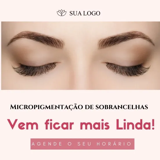 Imagem do Produto Pack de Posts Prontos para Design de Sobrancelhas Editáveis no Canva com Títulos e Legendas