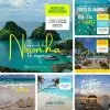 Pack de Posts Prontos para Agência de Turismo & Viagens Editáveis no Canva