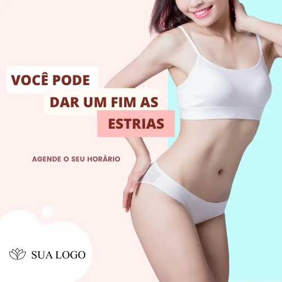 Imagem do Produto Posts Prontos para Clínica de Estética Corporal Editáveis no Canva com Títulos e Legendas