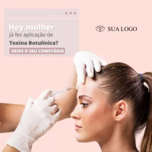 Imagem do Produto Posts Prontos para Clínica de Estética Facial e Corporal Editáveis no Canva com Títulos e Legendas