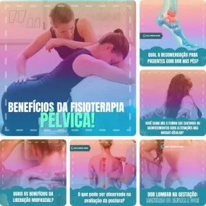 Posts Prontos para Fisioterapeuta Editáveis no Canva Artes para Facebook e Instagram