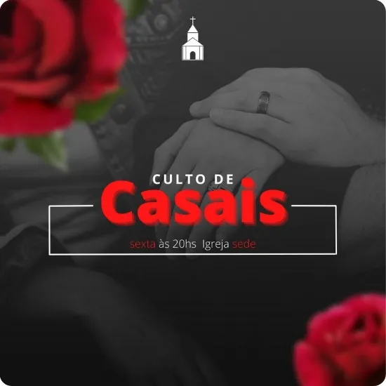 Artes para Encontro de Casais Editáveis no Canva - Pack de Posts Prontos para Facebook e Instagram