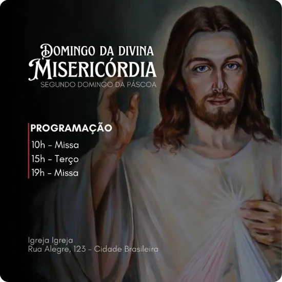 Artes para Igreja Católica Editáveis no Canva - Pack de Posts Prontos para Facebook e Instagram