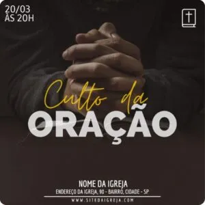 Artes para Igrejas Gospel Editável no Canva