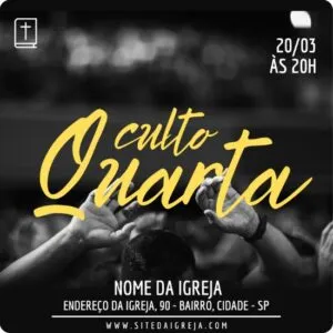 Artes para Igrejas Gospel Editável no Canva