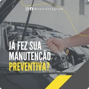 Posts Prontos para Oficina Mecânica 03 - Pack Canva com 12 Artes