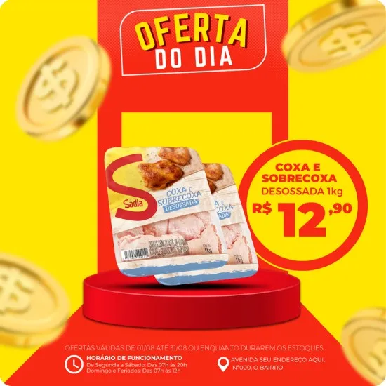 Artes para Mercearia Editáveis no Canva Posts Prontos para Instagram e Facebook