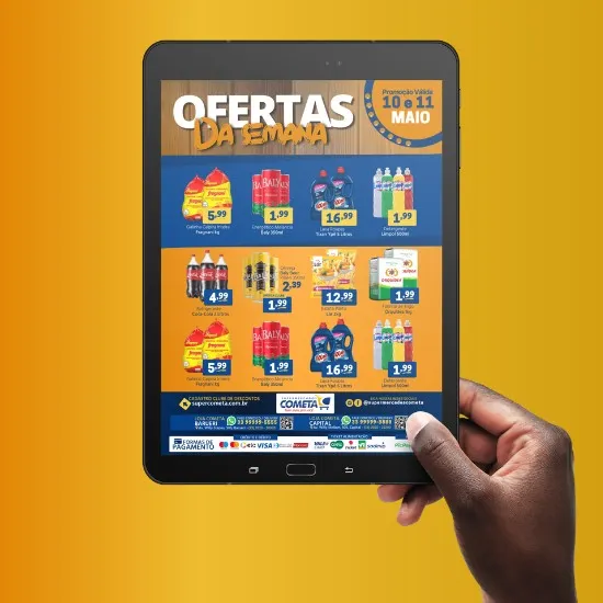 Encarte para Supermercado Editável no Canva